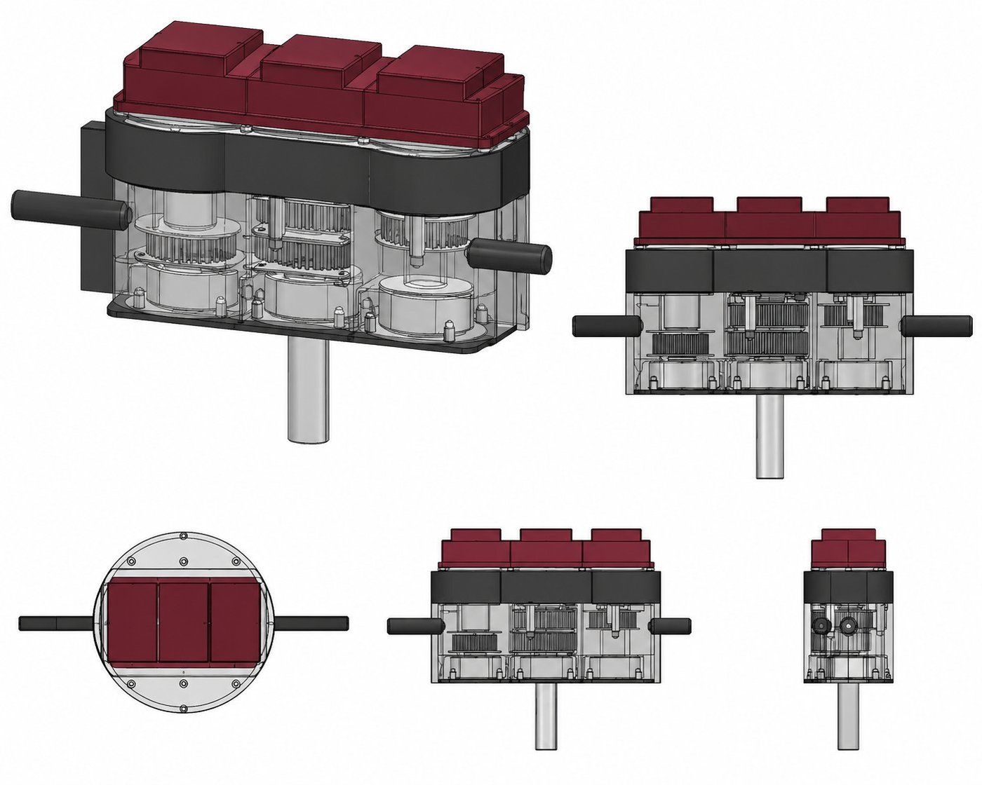 Custom scanner system — multi-view CAD