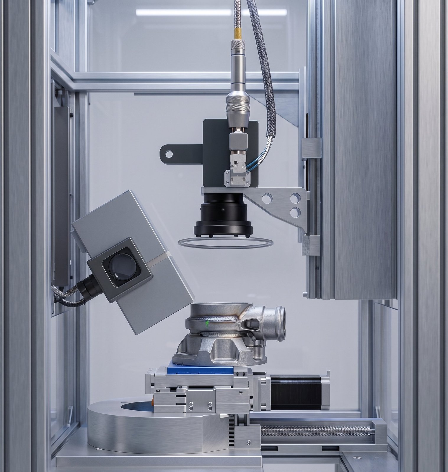 Intelligent welding cell with active inspection